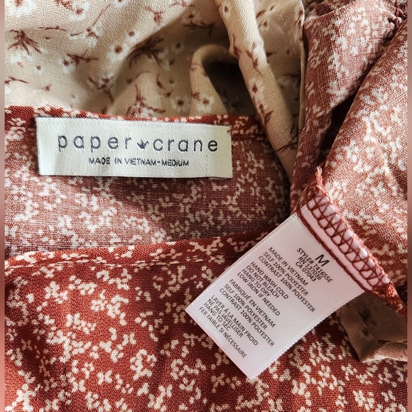 Paper Crane Floral Print Boho Tiered Shirt - Picture 5 of 5